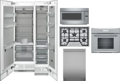 6 Piece Package Includes Refrigerator, Freezer, Cooktop, Wall Oven, Microwave And Dishwasher