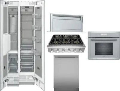 6 Piece Package Includes Refrigerator, Freezer, Cooktop, Wall Oven, Hood And Dishwasher