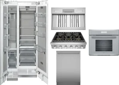 6 Piece Package Includes Refrigerator, Freezer, Cooktop, Wall Oven, Hood And Dishwasher