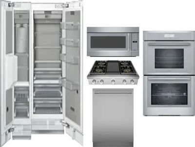 6 Piece Package Includes Refrigerator, Freezer, Cooktop, Wall Oven, Microwave And Dishwasher