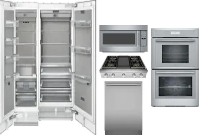 6 Piece Package Includes Refrigerator, Freezer, Cooktop, Wall Oven, Microwave And Dishwasher