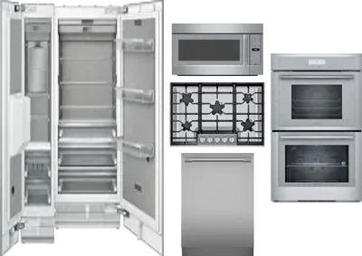 6 Piece Package Includes Refrigerator, Freezer, Cooktop, Wall Oven, Microwave And Dishwasher
