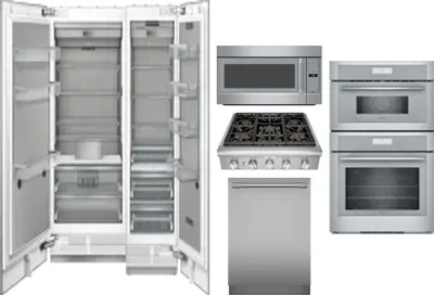 6 Piece Package Includes Refrigerator, Freezer, Cooktop, Wall Oven, Microwave And Dishwasher
