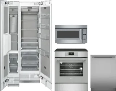 5 Piece Package Includes Refrigerator, Freezer, Range, Microwave And Dishwasher