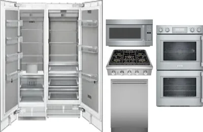 6 Piece Package Includes Refrigerator, Freezer, Cooktop, Wall Oven, Microwave And Dishwasher