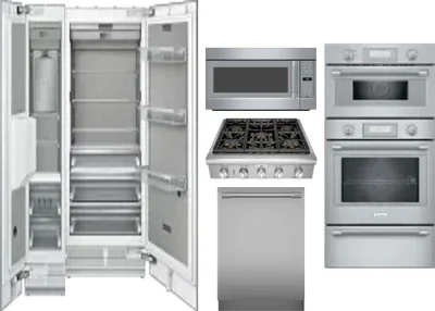 6 Piece Package Includes Refrigerator, Freezer, Cooktop, Wall Oven, Microwave And Dishwasher