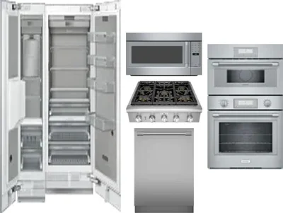 6 Piece Package Includes Refrigerator, Freezer, Cooktop, Wall Oven, Microwave And Dishwasher