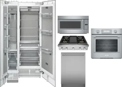 6 Piece Package Includes Refrigerator, Freezer, Cooktop, Wall Oven, Microwave And Dishwasher