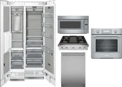 6 Piece Package Includes Refrigerator, Freezer, Cooktop, Wall Oven, Microwave And Dishwasher
