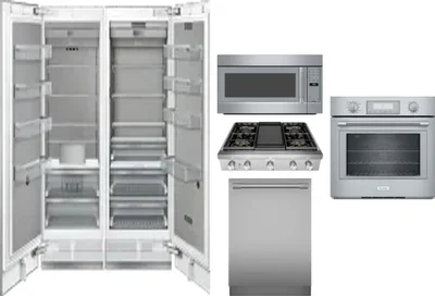 6 Piece Package Includes Refrigerator, Freezer, Cooktop, Wall Oven, Microwave And Dishwasher