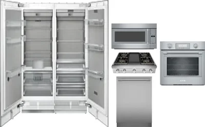 6 Piece Package Includes Refrigerator, Freezer, Cooktop, Wall Oven, Microwave And Dishwasher