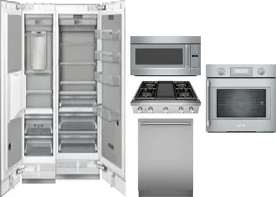 6 Piece Package Includes Refrigerator, Freezer, Cooktop, Wall Oven, Microwave And Dishwasher