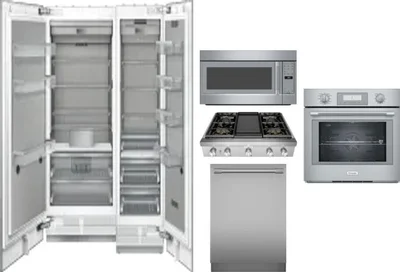 6 Piece Package Includes Refrigerator, Freezer, Cooktop, Wall Oven, Microwave And Dishwasher