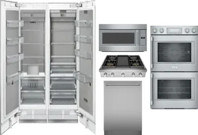6 Piece Package Includes Refrigerator, Freezer, Cooktop, Wall Oven, Microwave And Dishwasher