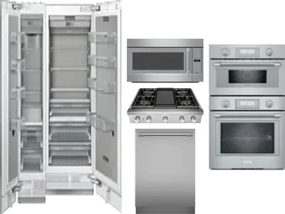 6 Piece Package Includes Refrigerator, Freezer, Cooktop, Wall Oven, Microwave And Dishwasher