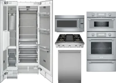 6 Piece Package Includes Refrigerator, Freezer, Cooktop, Wall Oven, Microwave And Dishwasher