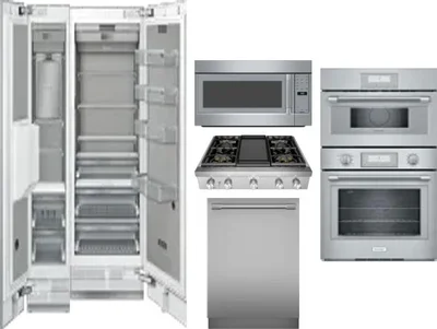 6 Piece Package Includes Refrigerator, Freezer, Cooktop, Wall Oven, Microwave And Dishwasher