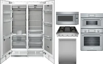 6 Piece Package Includes Refrigerator, Freezer, Cooktop, Wall Oven, Microwave And Dishwasher