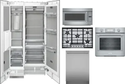6 Piece Package Includes Refrigerator, Freezer, Cooktop, Wall Oven, Microwave And Dishwasher