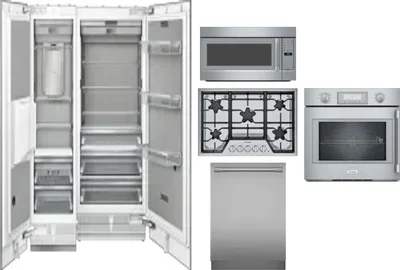 6 Piece Package Includes Refrigerator, Freezer, Cooktop, Wall Oven, Microwave And Dishwasher