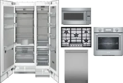 6 Piece Package Includes Refrigerator, Freezer, Cooktop, Wall Oven, Microwave And Dishwasher