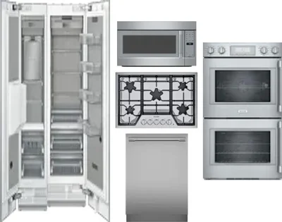 6 Piece Package Includes Refrigerator, Freezer, Cooktop, Wall Oven, Microwave And Dishwasher