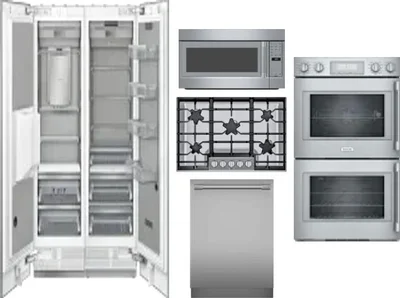 6 Piece Package Includes Refrigerator, Freezer, Cooktop, Wall Oven, Microwave And Dishwasher