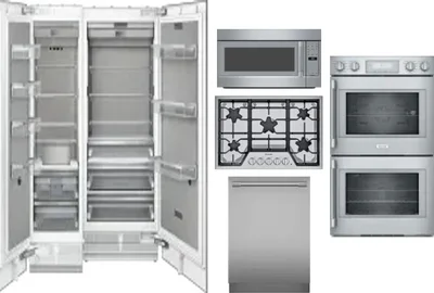 6 Piece Package Includes Refrigerator, Freezer, Cooktop, Wall Oven, Microwave And Dishwasher