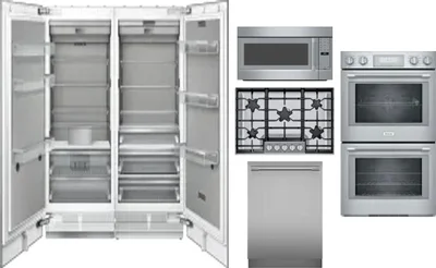 6 Piece Package Includes Refrigerator, Freezer, Cooktop, Wall Oven, Microwave And Dishwasher