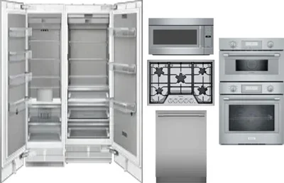 6 Piece Package Includes Refrigerator, Freezer, Cooktop, Wall Oven, Microwave And Dishwasher