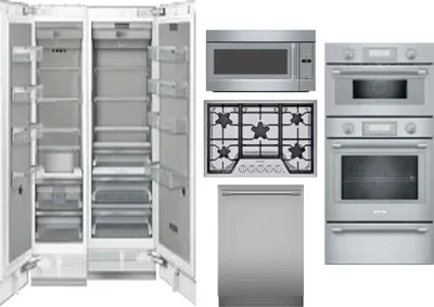 6 Piece Package Includes Refrigerator, Freezer, Cooktop, Wall Oven, Microwave And Dishwasher