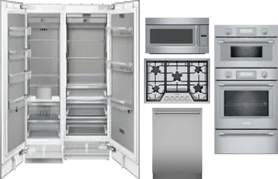 6 Piece Package Includes Refrigerator, Freezer, Cooktop, Wall Oven, Microwave And Dishwasher