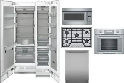 6 Piece Package Includes Refrigerator, Freezer, Cooktop, Wall Oven, Microwave And Dishwasher