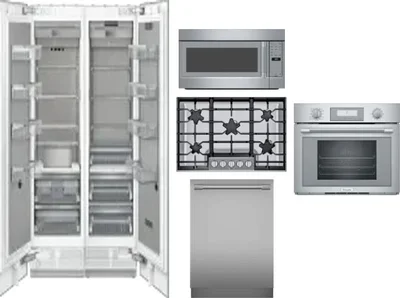 6 Piece Package Includes Refrigerator, Freezer, Cooktop, Wall Oven, Microwave And Dishwasher
