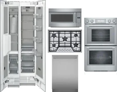 6 Piece Package Includes Refrigerator, Freezer, Cooktop, Wall Oven, Microwave And Dishwasher