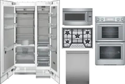 6 Piece Package Includes Refrigerator, Freezer, Cooktop, Wall Oven, Microwave And Dishwasher