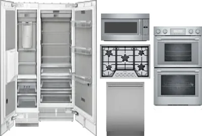 6 Piece Package Includes Refrigerator, Freezer, Cooktop, Wall Oven, Microwave And Dishwasher