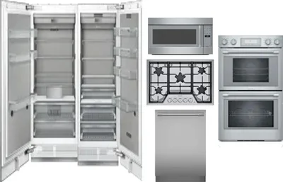 6 Piece Package Includes Refrigerator, Freezer, Cooktop, Wall Oven, Microwave And Dishwasher