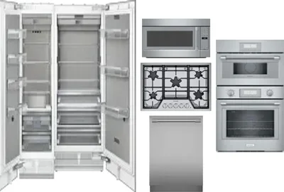 6 Piece Package Includes Refrigerator, Freezer, Cooktop, Wall Oven, Microwave And Dishwasher