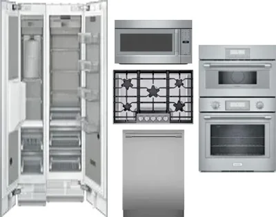 6 Piece Package Includes Refrigerator, Freezer, Cooktop, Wall Oven, Microwave And Dishwasher