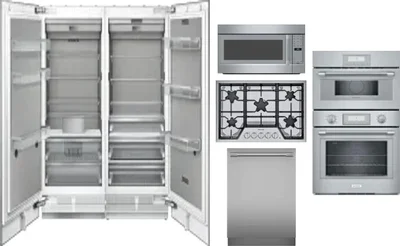 6 Piece Package Includes Refrigerator, Freezer, Cooktop, Wall Oven, Microwave And Dishwasher