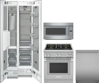 5 Piece Package Includes Refrigerator, Freezer, Range, Microwave And Dishwasher