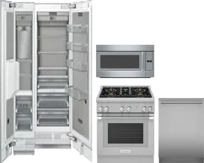 5 Piece Package Includes Refrigerator, Freezer, Range, Microwave And Dishwasher
