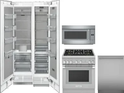 5 Piece Package Includes Refrigerator, Freezer, Range, Microwave And Dishwasher