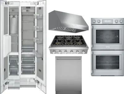 6 Piece Package Includes Refrigerator, Freezer, Cooktop, Wall Oven, Hood And Dishwasher