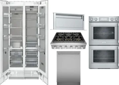 6 Piece Package Includes Refrigerator, Freezer, Cooktop, Wall Oven, Hood And Dishwasher