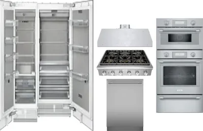6 Piece Package Includes Refrigerator, Freezer, Cooktop, Wall Oven, Hood And Dishwasher