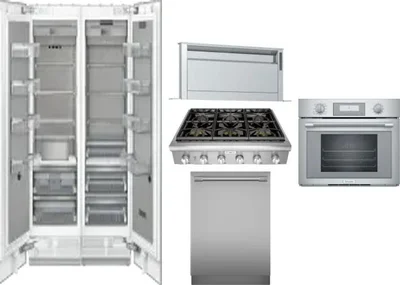 6 Piece Package Includes Refrigerator, Freezer, Cooktop, Wall Oven, Hood And Dishwasher
