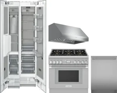 5 Piece Package Includes Refrigerator, Freezer, Range, Hood And Dishwasher