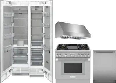 5 Piece Package Includes Refrigerator, Freezer, Range, Hood And Dishwasher
